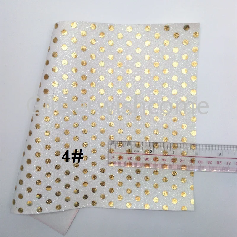 Glitterwishcome 21X29 см A4 размер винил для бантов Печатный горошек блестящая кожа ткань искусственная кожа листы для бантов, GM337A
