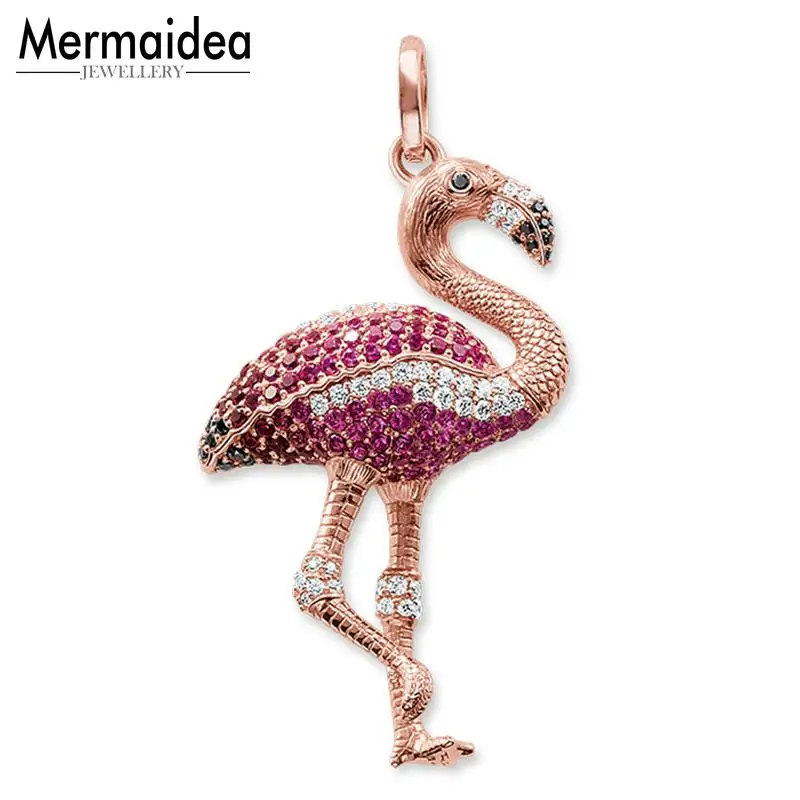 Кулон красная птица большой 2020 Новая мода посеребренные ювелирные изделия Стиль