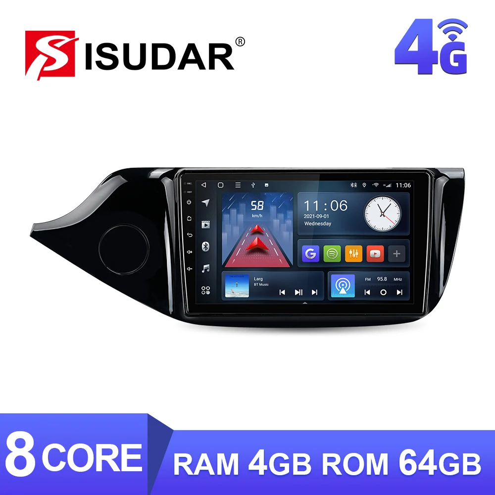 ISUDAR T68 QLED Android 10 Car Radio For Kia CEED Ceeɽ 2 JD 2012-2016 GPS Multimedia Octa Core RAM 4GB ROM 128G 4G No 2din |