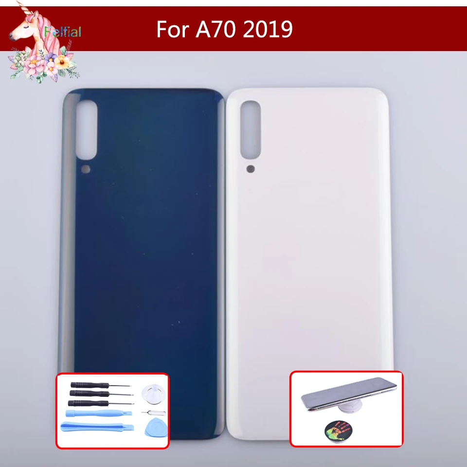 

Для samsung Galaxy A70 A705 SM-A705F SM-A7050 корпус батарея Дверь Задняя стеклянная крышка корпус A70 A705 Замена
