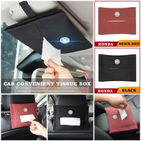 1pcs car tissue box sun visor tissue box holder auto interior storage decoration for honda civic varadero xl1000 xadv 750 forza