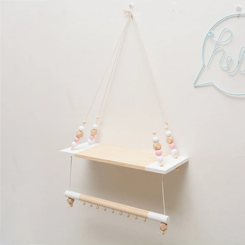 Скандинавская деревянная подвесная декорация для детской комнаты настенная