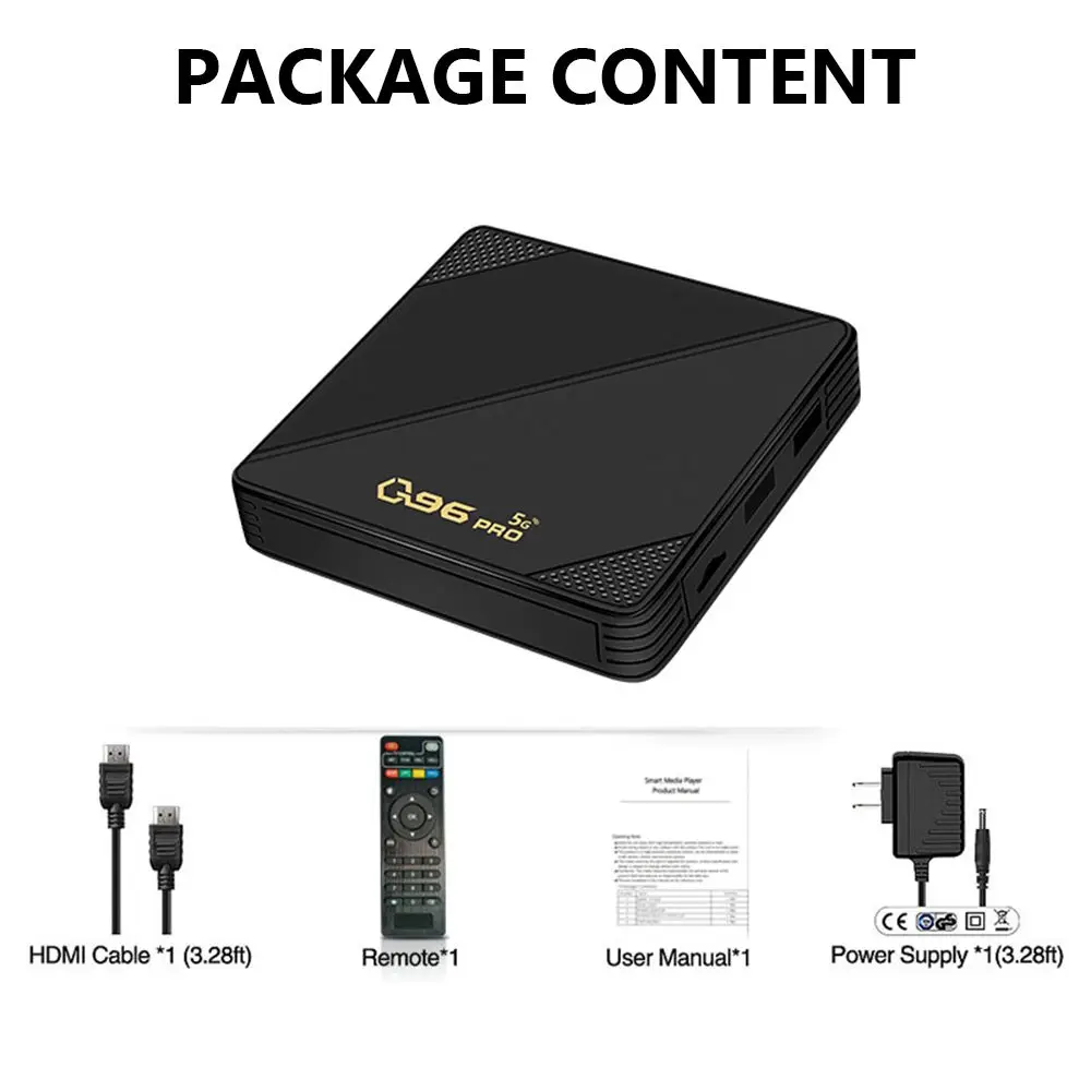 Приставка Смарт-ТВ Q96 PRO Android 10 0 Amlogic 905 4 ядра 2 ГГц/телефон двойной Wi-Fi Bluetooth 4K