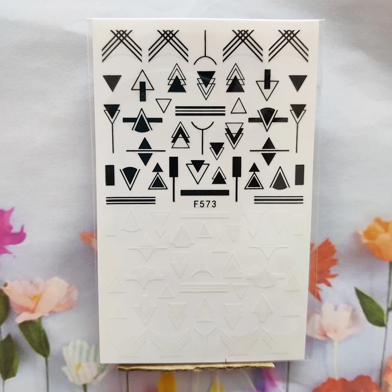 

3D наклейка для ногтей интересный дизайн ногтей Клей для фольги наклейка Геометрическая линия треугольная полоса наклейка для маникюра украшение для ногтей