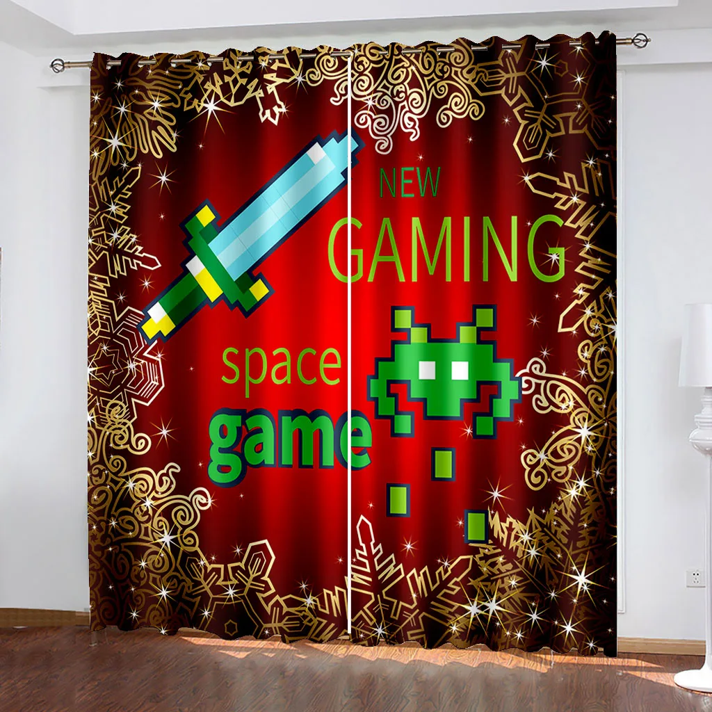 

3D Printed Game Curtains Are Suitable for Home Curtains In The Living Room and Children's Bedroom Cortinas Para Dormitorio
