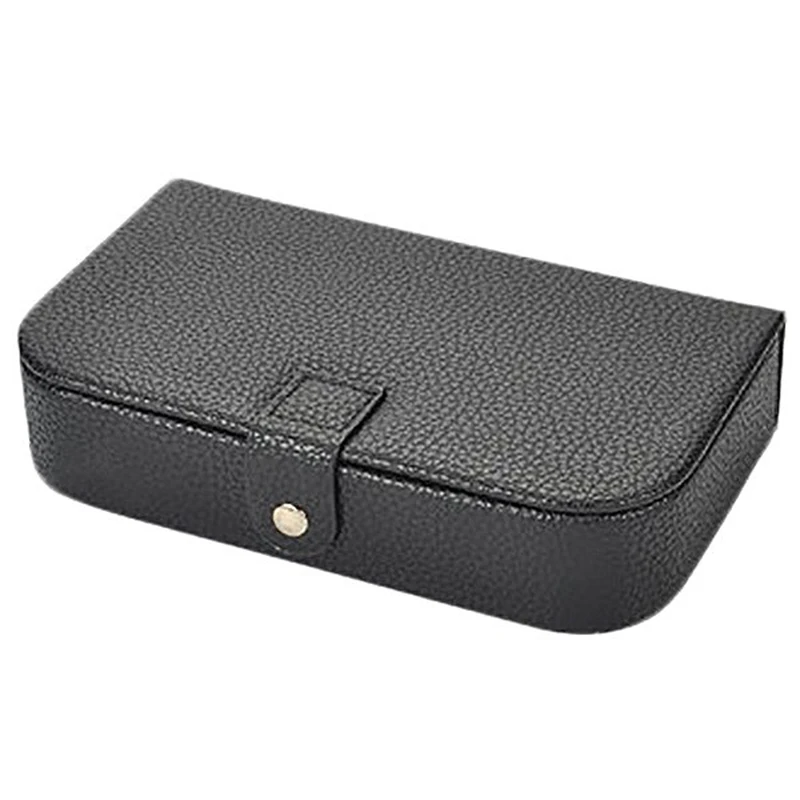 

Newest Pattern Jewelry Box Pu Lychee Pattern Earrings Storage Cases for Girl Portable Monolayer Jewelry Organizer