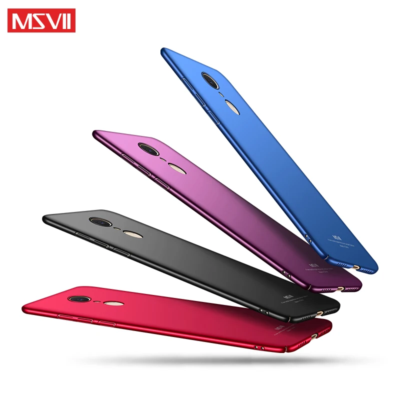 For Xiaomi Redmi 5 Plus Case MSVII Finger Ring Slim Frosted Redmi5 Metal Magnetic Holder Cover Pro | Мобильные телефоны и