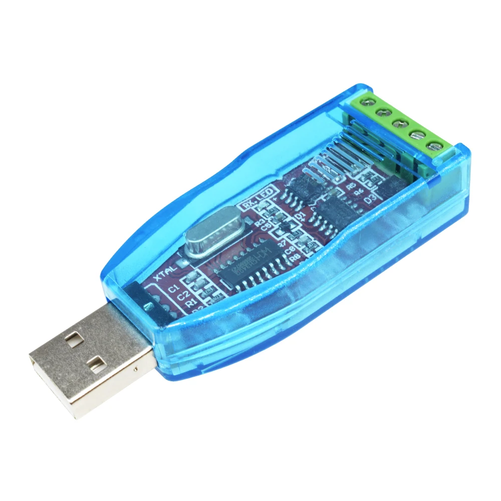 Transparent Blue Industrial USB To RS485 Converter Upgrade Protection TOP | Обустройство дома