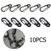 10pcs para cord mini carabiner stainless steel durable snap spring clips hook keyring survival tool for outdoor camping fishing