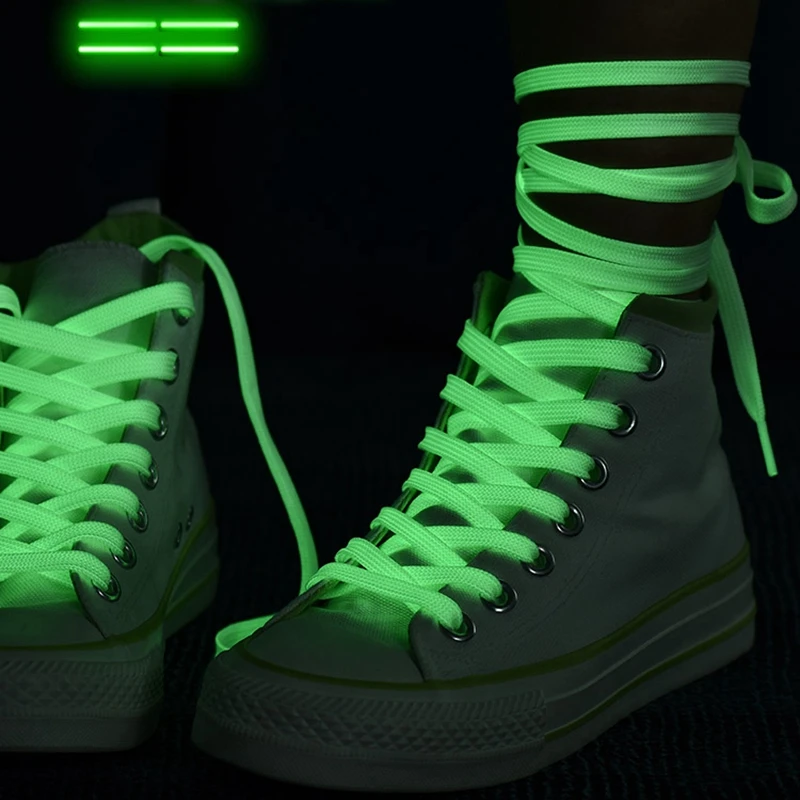 

2021 fashion 6 Colors Luminous Shoelaces Flats Shoes Laces Flash Party Glowing Shoelace Child Adult Unisex Fluorescent Shoe Lace