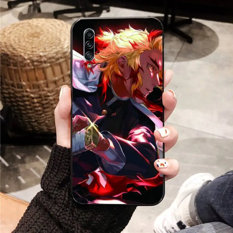 

Demon Slayer Phone Case Black For Samsung A10 20 30 40 50 01 11 31 51 71 S pLUS Cases