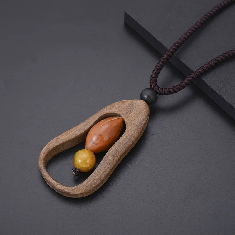 Винтажное ожерелье этническое асимметричная полая форма соединяющие бусины