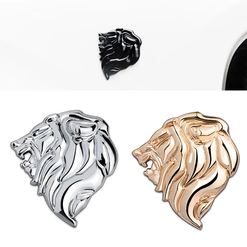 1 шт. 3D металлическая Львиная головка автомобиля стикер эмблема значок Логотип