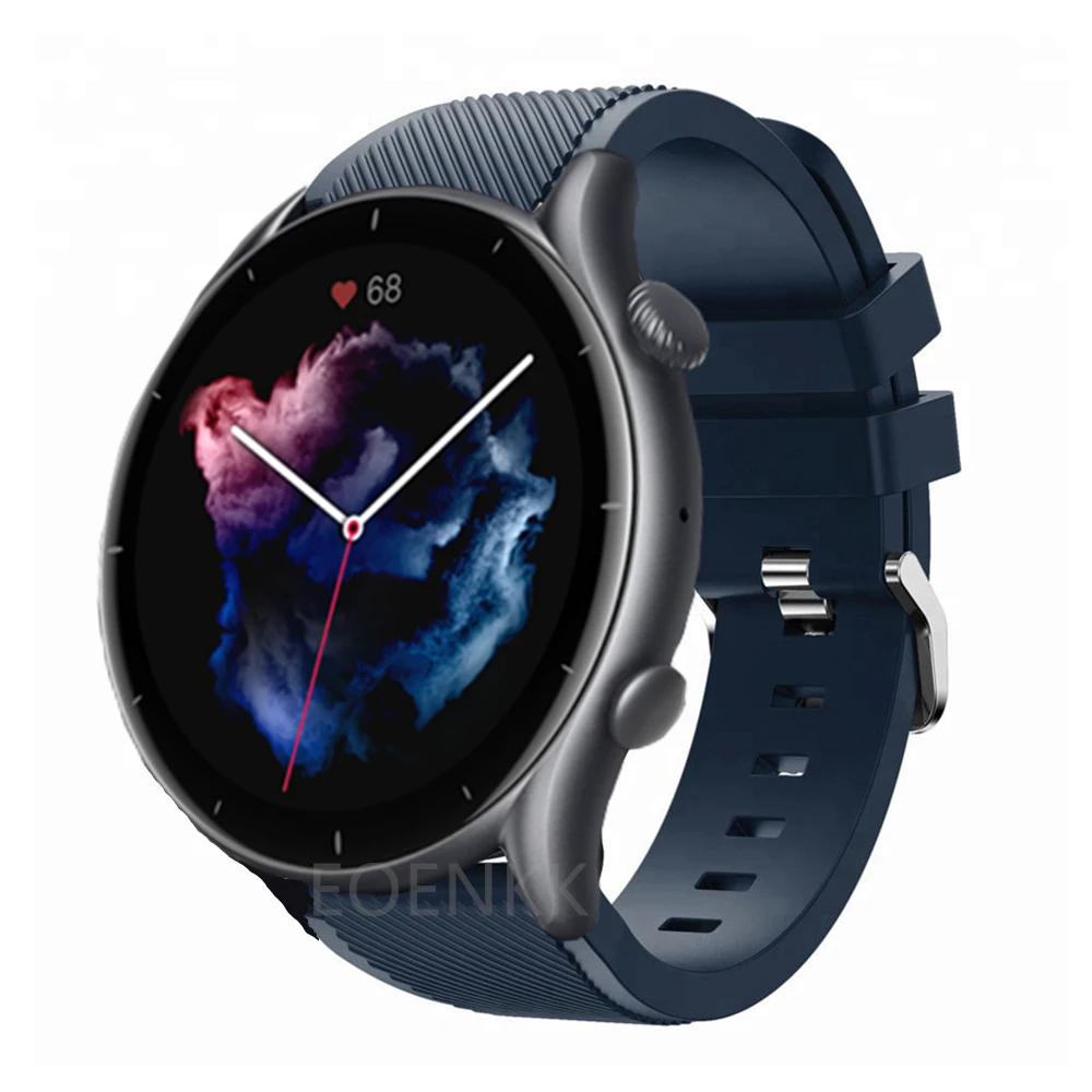 Ремешок силиконовый для наручных часов 22 мм Huami Amazfit GTR 3/3 Pro 2/2e/47 мм/Stratos/Pace - купить
