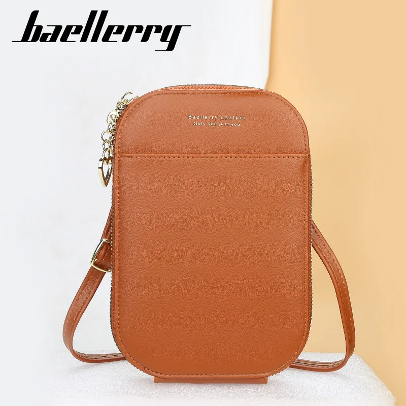 

Baellerry Women's Long Mobile Phone Bag Korean-style Verticle Mass Zipper Shoulder Bag Metal Tassels Wallet