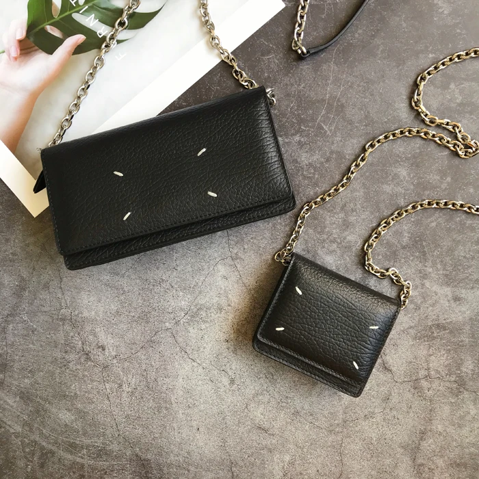 

103974Women Exquisite Shoulder Bag Genuine Leather Top Layer Leather Small Chain Bag Mobile Phone Bag Digital Logo Square Bag M6