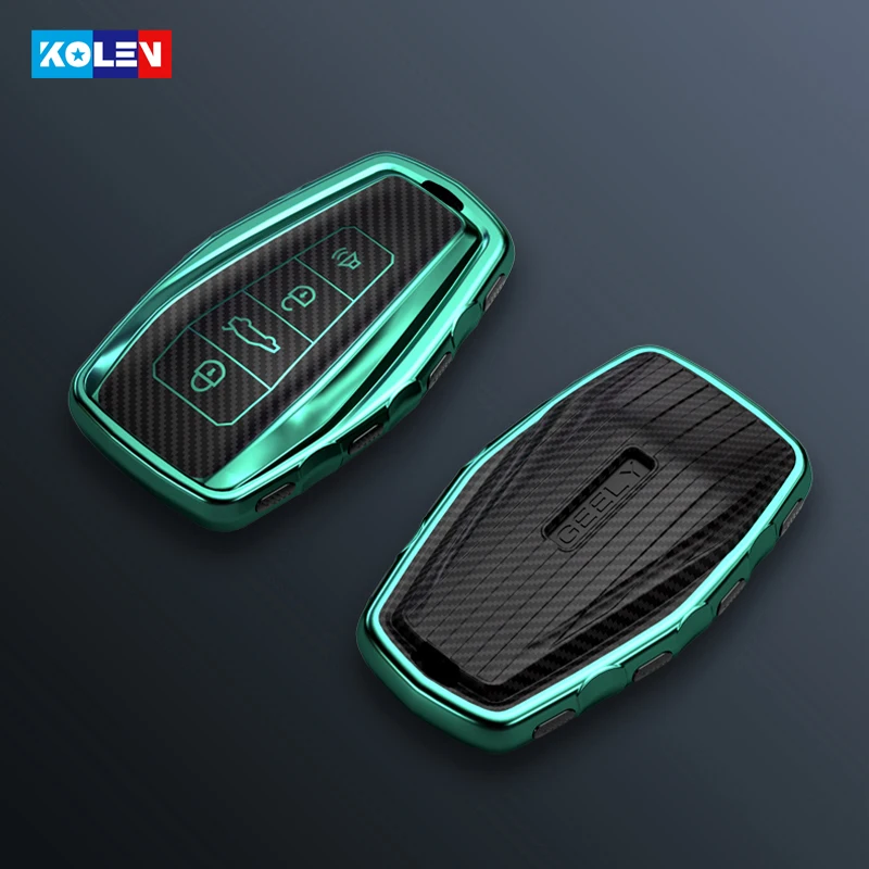 Мягкий ТПУ/углеродное волокно автомобильный удаленный ключ полный чехол Чехол