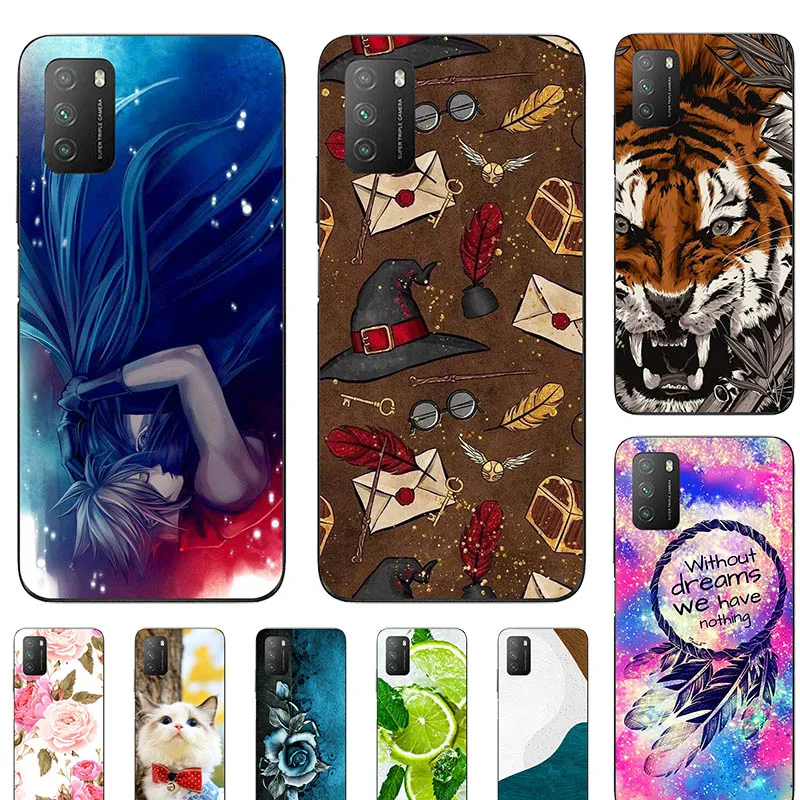 

Чехол для телефона Xiaomi POCO M3 6,53 "Redmi 9T, Модный мягкий чехол из ТПУ с рисунком из аниме мультфильма