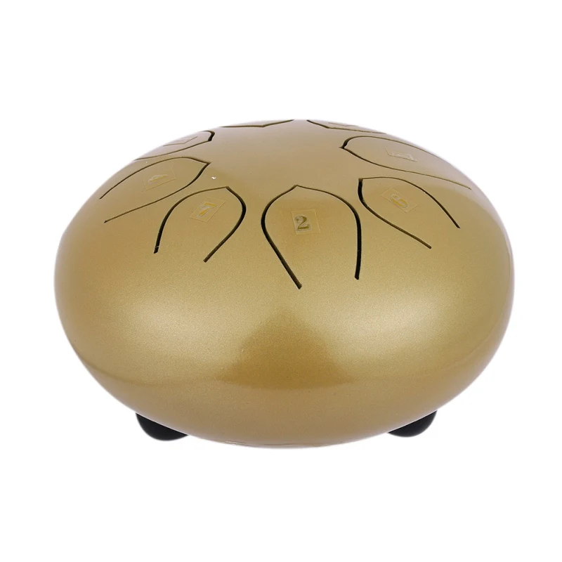 

6 Inch Steel Tongue Drum 8 Tune Hand Pan Drum Tank Hang Drum With Drumsticks Carrying Bag Percussion Instruments
