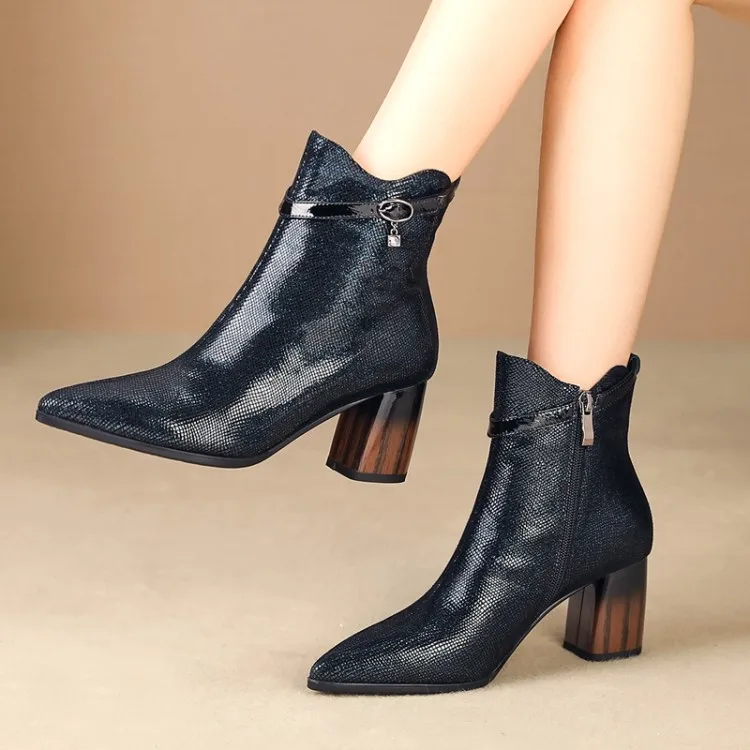 MLJUESE/женские ботильоны из мягкой овечьей кожи Сезон Зима Короткая плюшевая