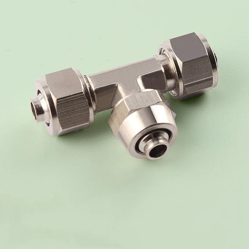 Латунный 3-ходовой пневматический быстроскручиваемый Фиттинг для труб Тип