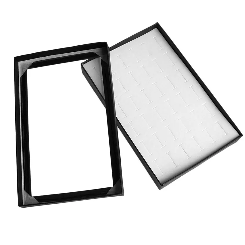 

36 Slots Ring Jewelry Display Storage Box Tray Showcase Organiser Earring Holder keeping dust free