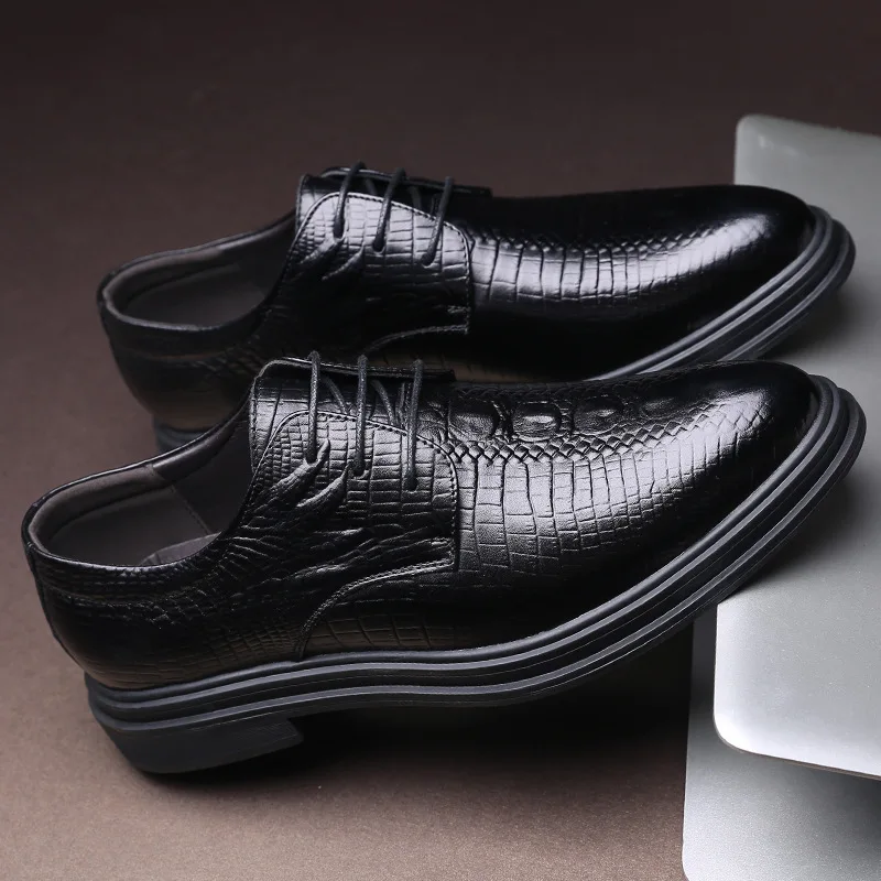 Мужские оксфорды из натуральной кожи коричневые повседневные деловые туфли