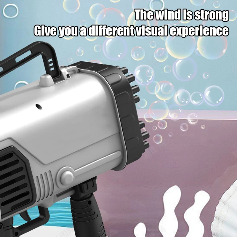 

Creative Rocket Boom Bubble Machine Portable Electric Bubble Blower Multifunctional Outdoor Toy for Children XKW