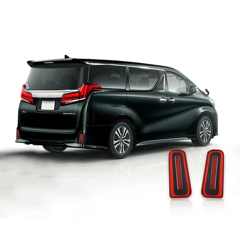 2X светодиодный задний бампер отражатель тормозной светильник для Toyota Alphard Vellfire 30