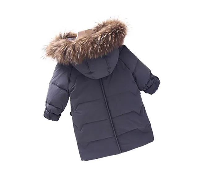 

Children's down jackets boys and girls long down cotton-padded jackets winter wear