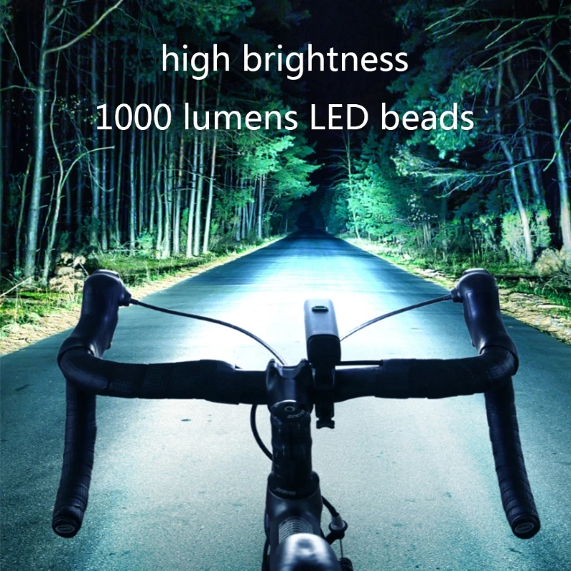 

4800 mAh Aluminum Ultralight Flashlight Bike Light MTB Front Lamp Rainproof USB Rechargeable Bicycle Headlight