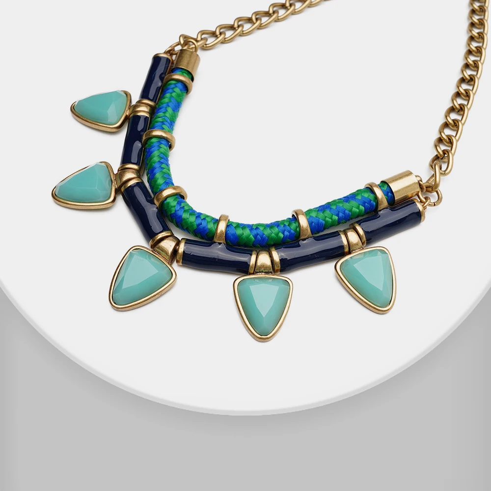 

Модное ожерелье из зеленой смолы i46 risспада, ожерелье-чокер для женщин и девушек