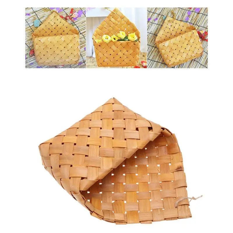 Плетеная настольная корзина ручной работы деревянная для белья и всякой всячины