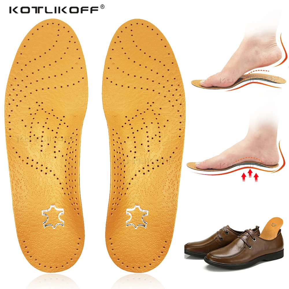 KOTLIKOFF премиум кожа ортопедическая стелька для плоскостопия Арка обувь подошва