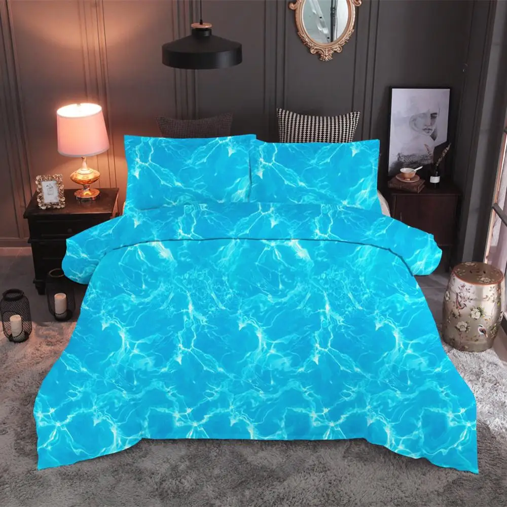 Duvet Cover 3D Beach ocean scenery starry sky flame Bedding Sets King Queen full Twin Size 2/3pcs PillowCase images - 6