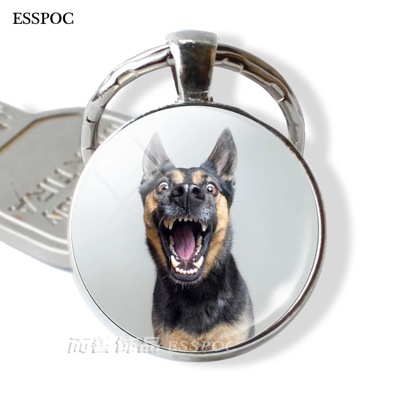 as show Keep Calm and Love Dog стеклянный кабошон для кулона брелок Кольца Брелоки бульдог хаски, Такса подарок для любимой собаки - Цвет: as show