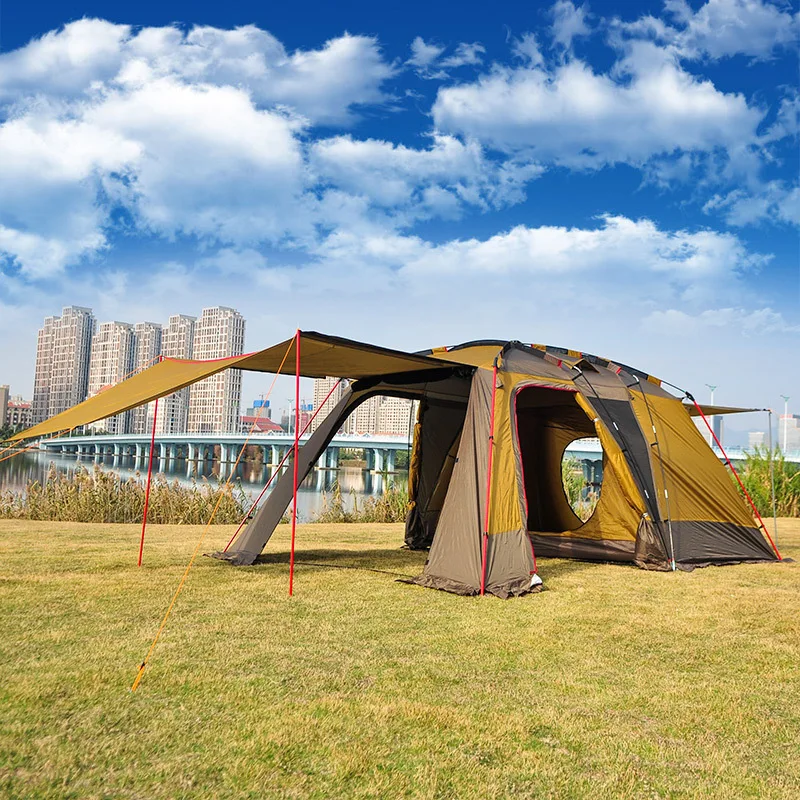 

Family Self-Driving Tent 3-4 People, Two Rooms, Double Canopy, Portable, Simple To Build, Windproof And Waterproof