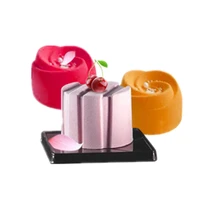 6 holes rose column silicone cake molds for baking ice chocolate mould moule mousse diy pastry decorating tools dessert