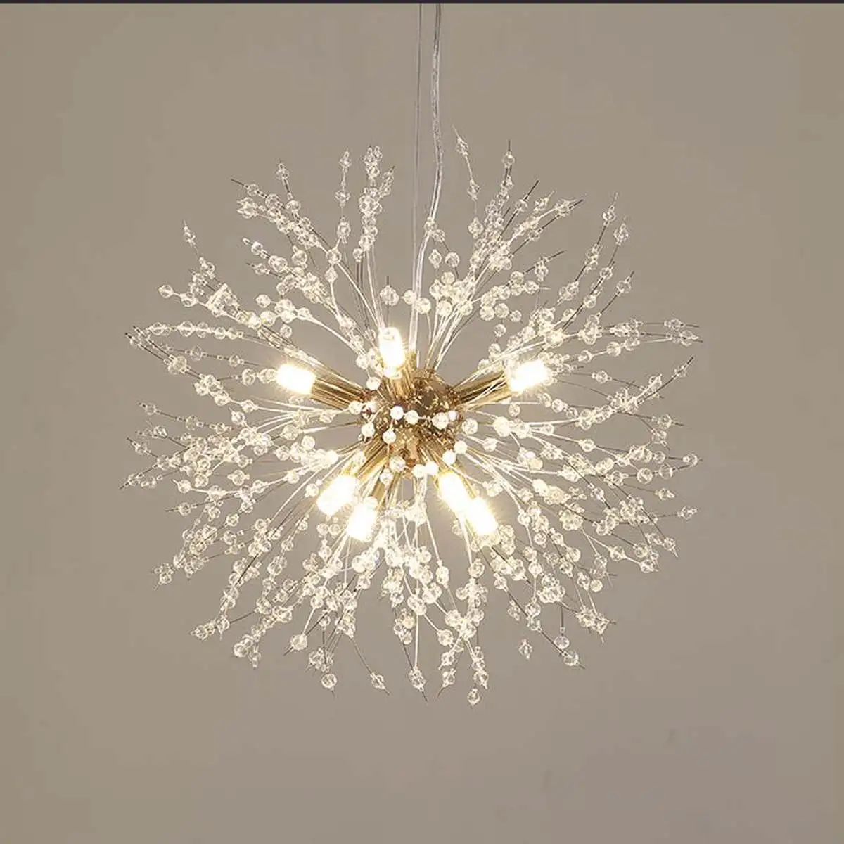 Светодиодный светильник с 8 головками в скандинавском стиле белым