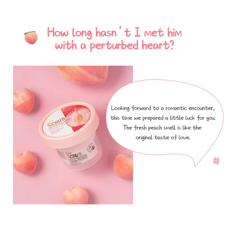 Скраб для лица отшелушивающая грязь милая персиковая Очищающая грязевая маска