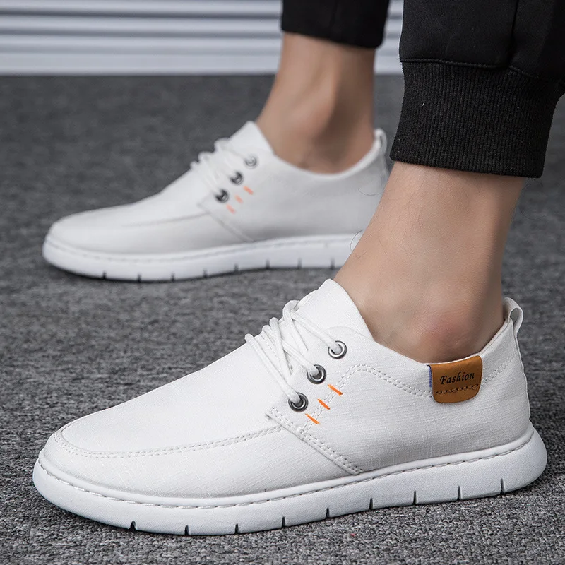 

Men Shoes Fashion Canvas Loafers Breathable Autumn Lace Up Comfortable Casual Shoes Outdoor Men Sneakers Shoes Plus Size 39-44