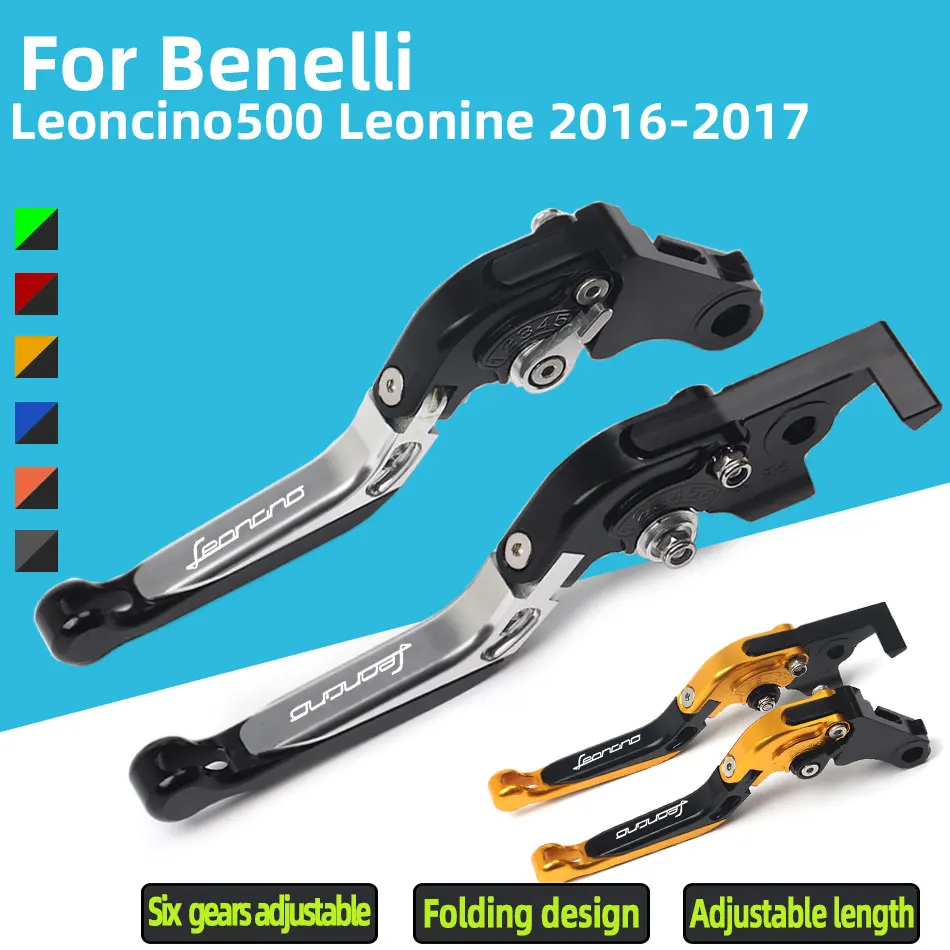 

Motorcycle Brake and Clutch Lever with CNC Folding Extendable for Benelli Leoncino 500 Leoncino500 Leonine LeonineX 2016-2017