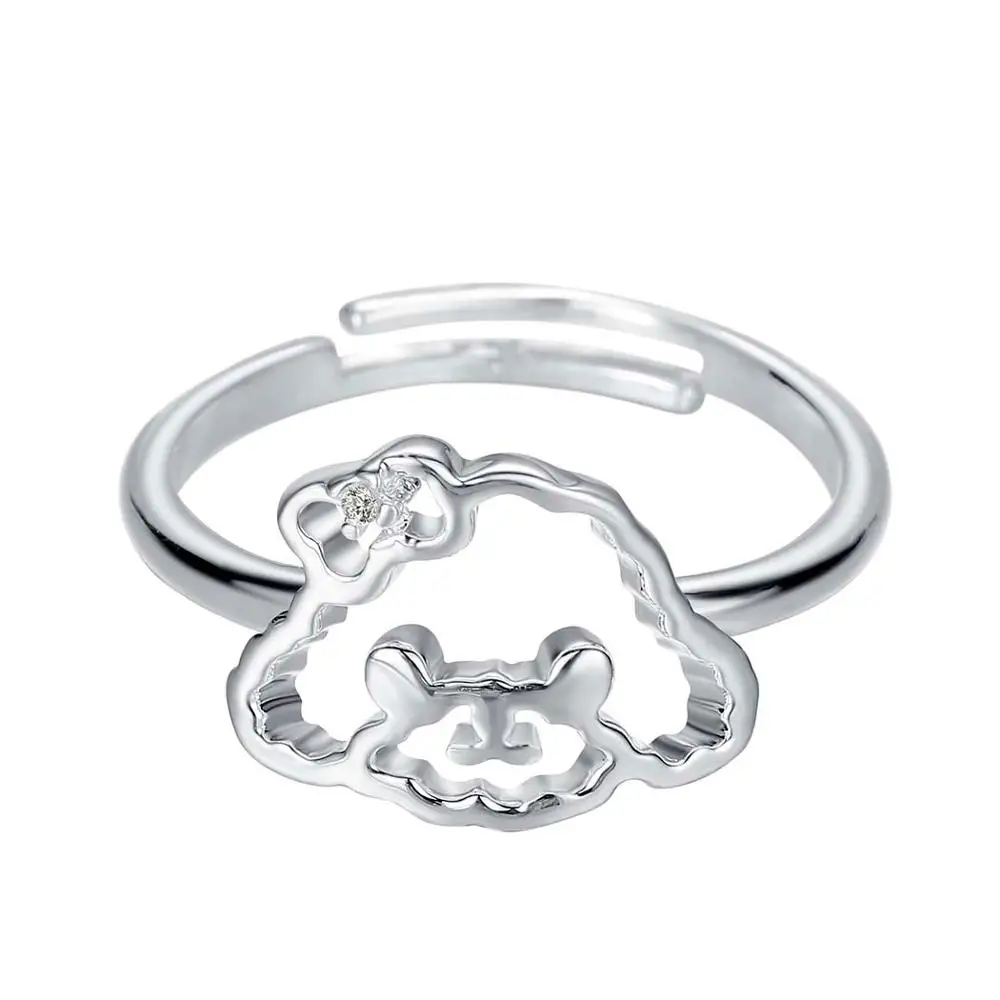 QIAMNI модный лук животное домашний питомец собака женский перстень Мода Милая