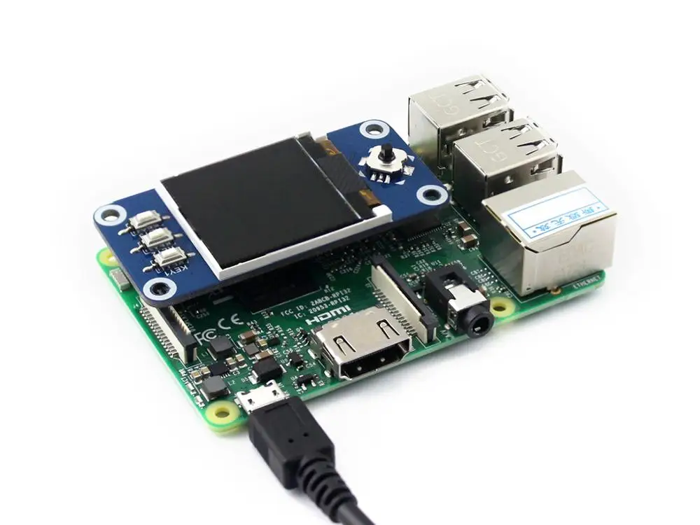 ЖК-дисплей 1 44 дюйма для Raspberry Pi 2B/3B/3B +/Zero W 128x128 пикселей интерфейс SPI светодиодный