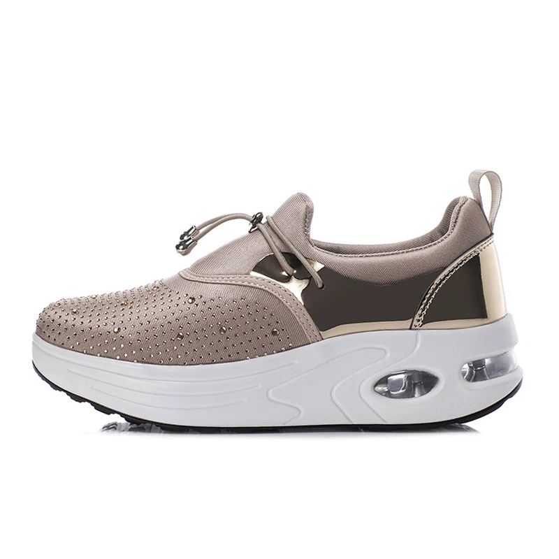 Женские кроссовки для фитнеса на платформе повседневные дышащие толстой подошве