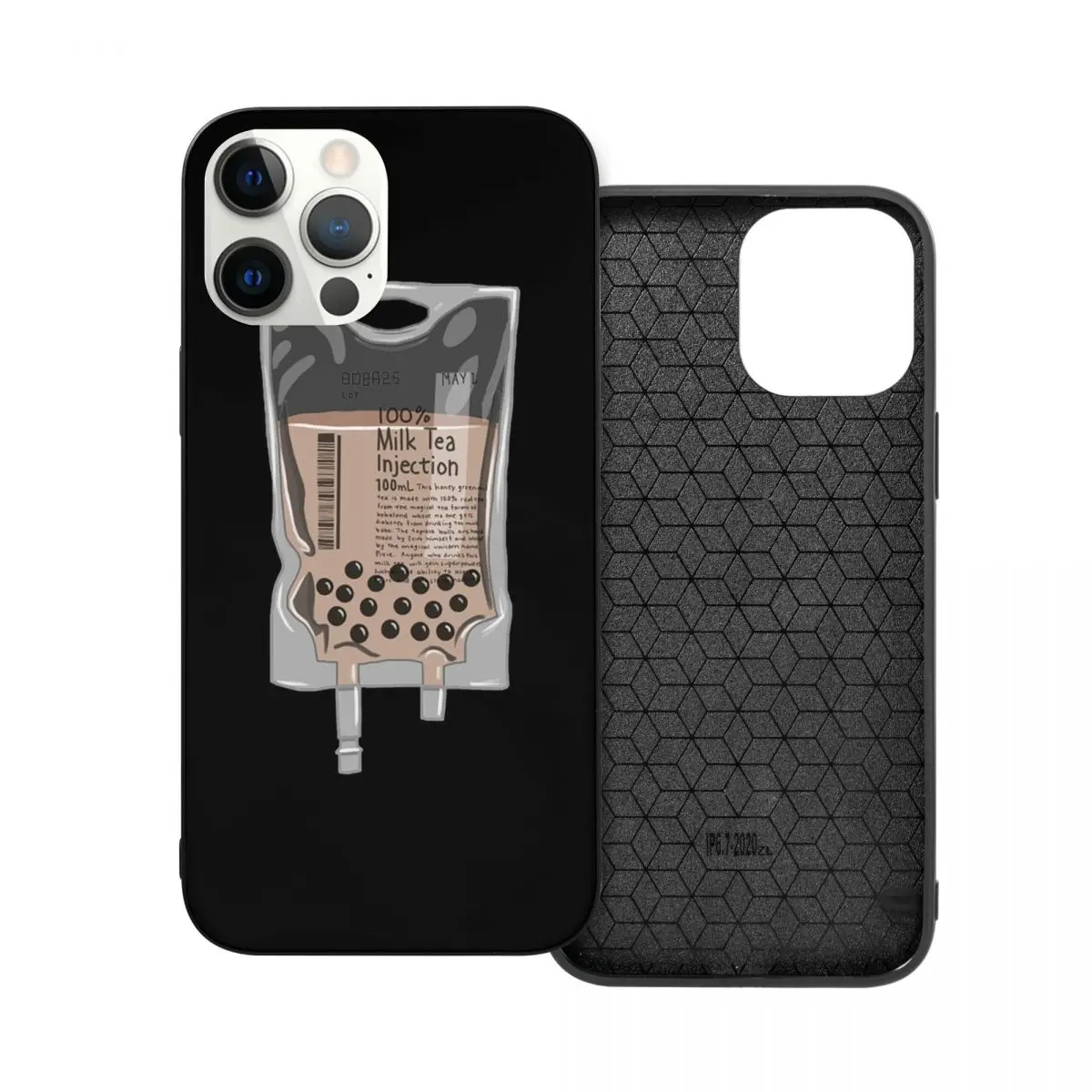 

Milk Tea IV PC Glass TPU Phone Cover for iPhone 13 12 11 Xs Xr X Pro Max Mini 7 8 Se2 Plus 6 6S