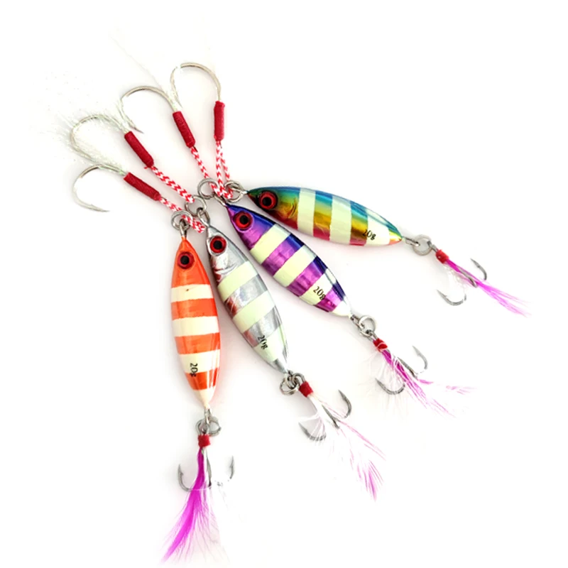 VIB рыболовная 20 г наживка с подсветкой металлическая джиговая блесна для зимней