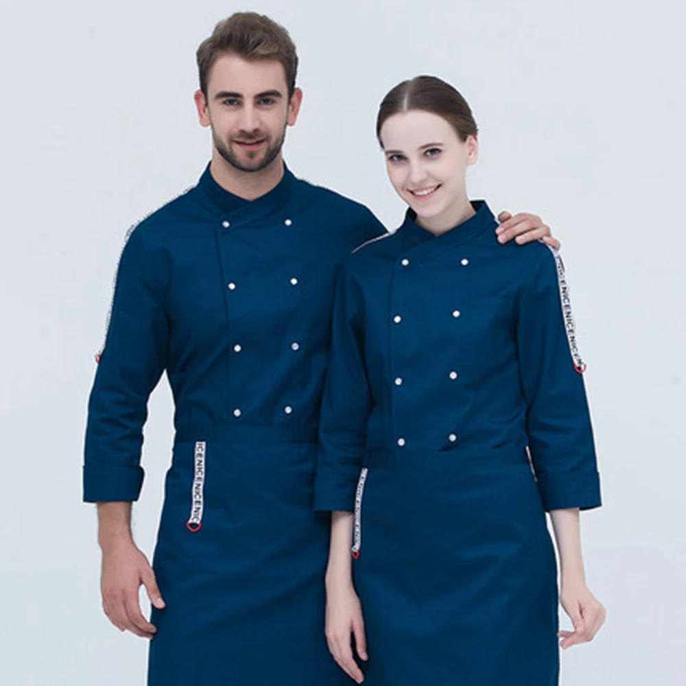 6 цветов M 4XL Новое поступление Высококачественная Униформа шеф повара с длинными