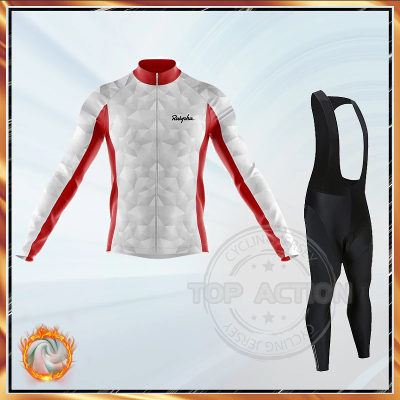 

2021 Go Team Winter Cycling Jersey Set MTB Bike Clothing Suits Wear Uniform Men's Thermal Fleece Bicycle Maillot Ropa Ciclismo