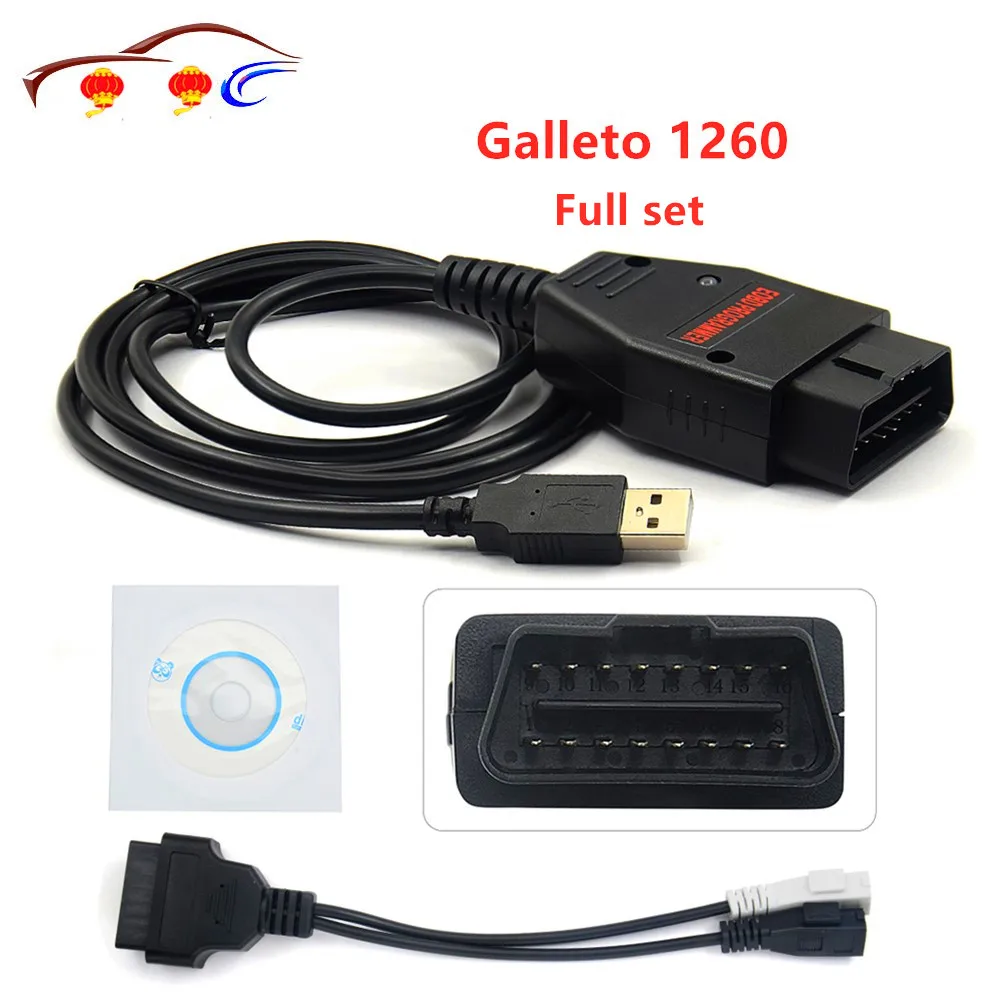 Новый диагностический интерфейс Galleto 1260 EOBD2 Galletto 1260 интерфейсы Настройка EOBD инструменты ECU Flasher